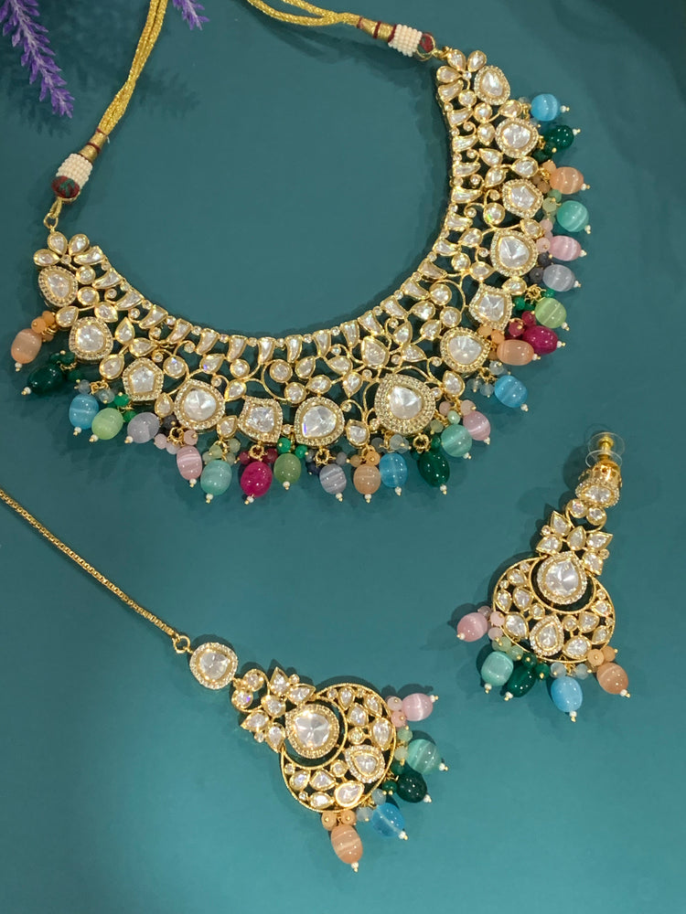Tiyana kundan choker necklace Amber