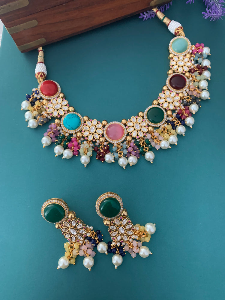 Tyanni kundan necklace prachi