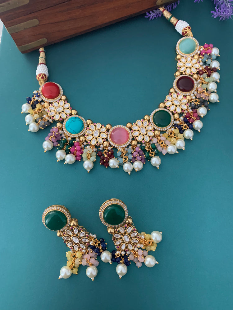 Tyanni kundan necklace prachi