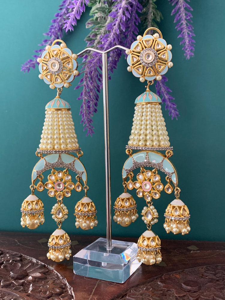 Ginny designer kundan earring .