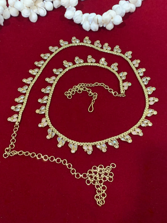 Polki waist chair / waist belt / kamar bandh / body chain / one size / belly chain