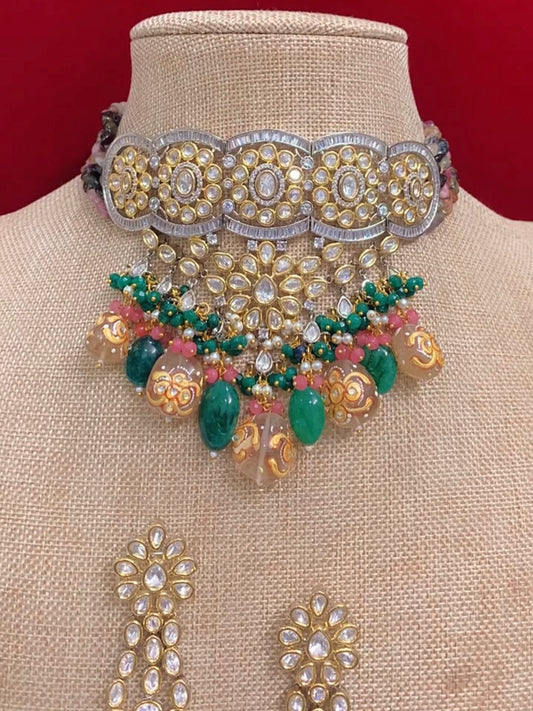 Sabyasachi inspired kundan choker necklace