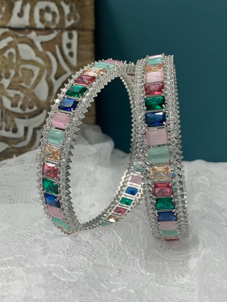 Teddy American diamond bangle in multi