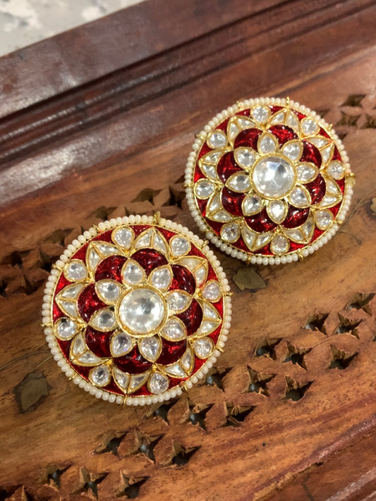 Uncut kundan stud