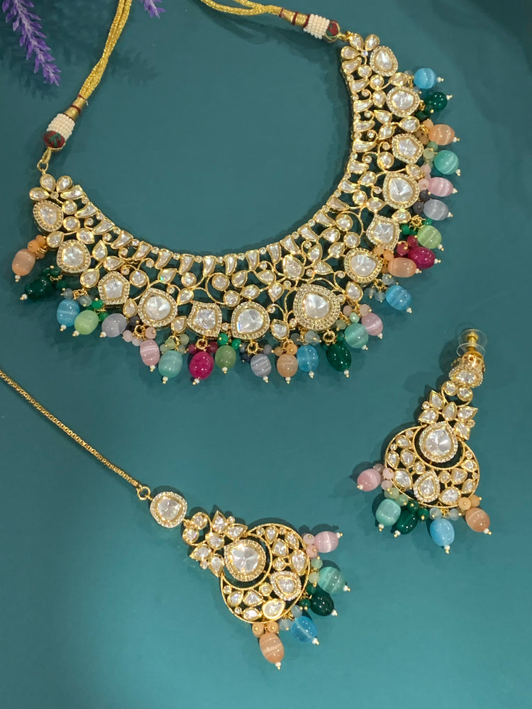 Tiyana kundan choker necklace Amber