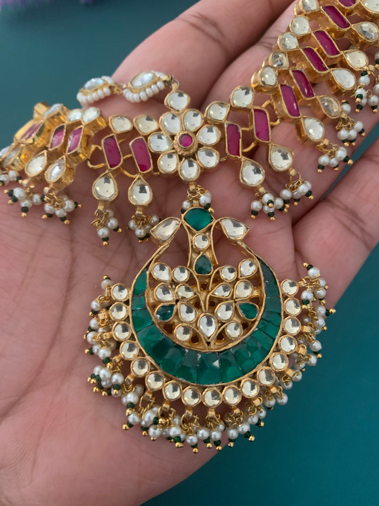 Pachi kundan Headpiece/mathapatti/sheespatti