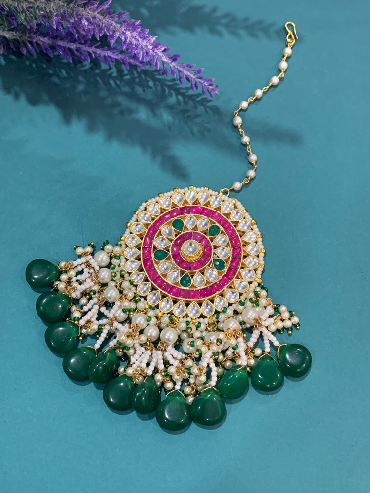 Over size Kundan tikka multi