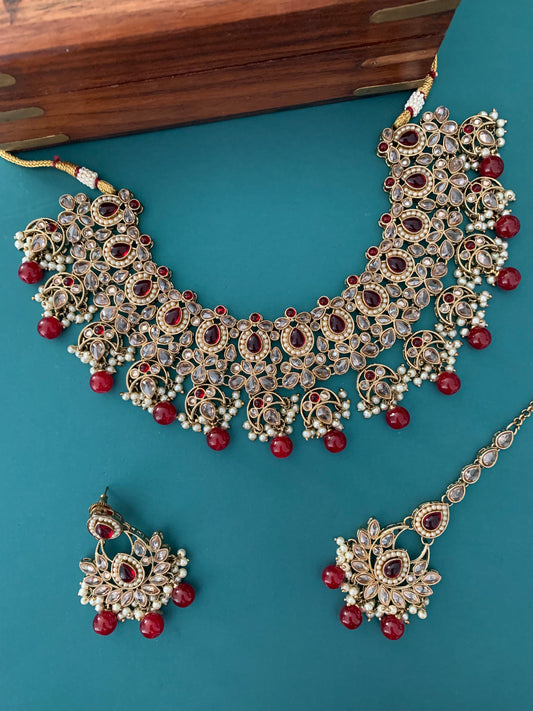 Rita polki necklace and chandbali