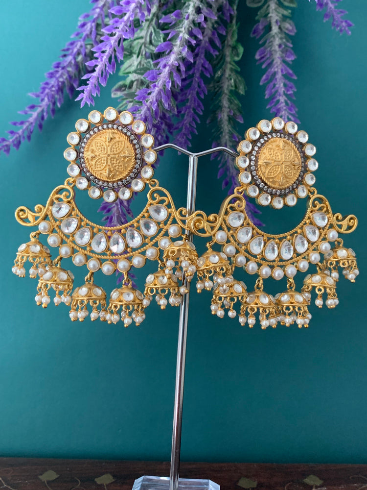 Six jhumki kundan chandbali earring