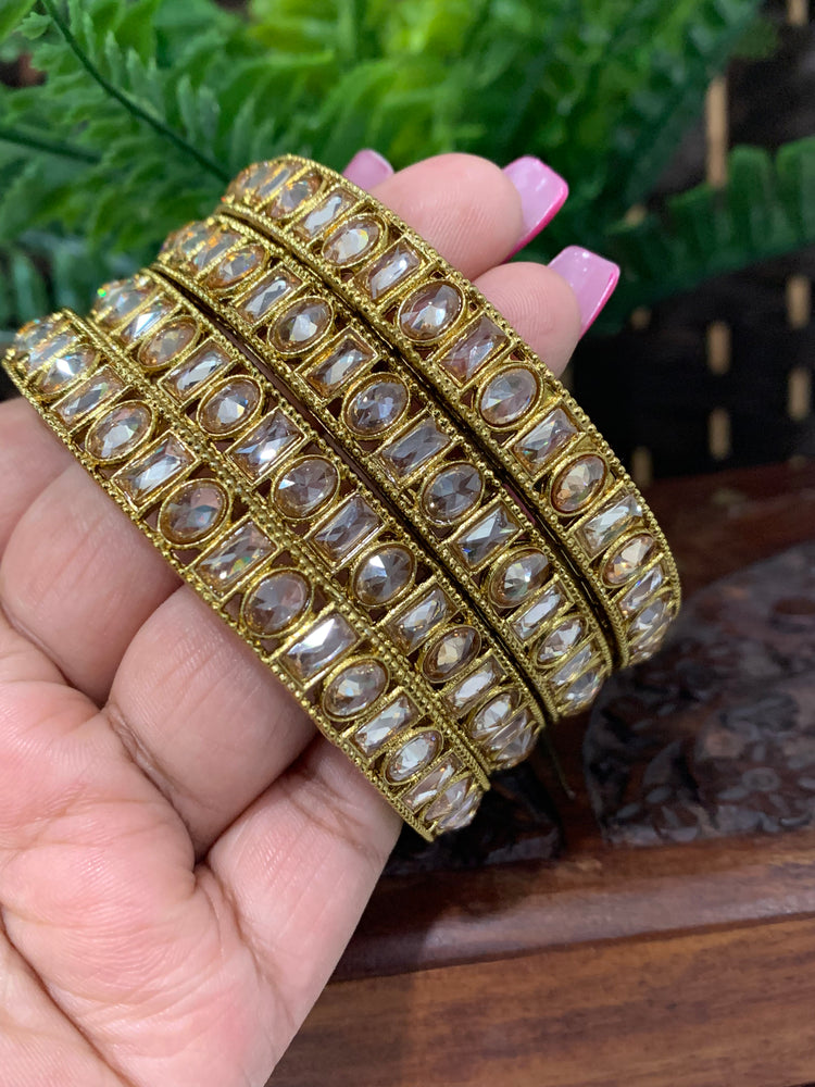 Polki bangle in antique