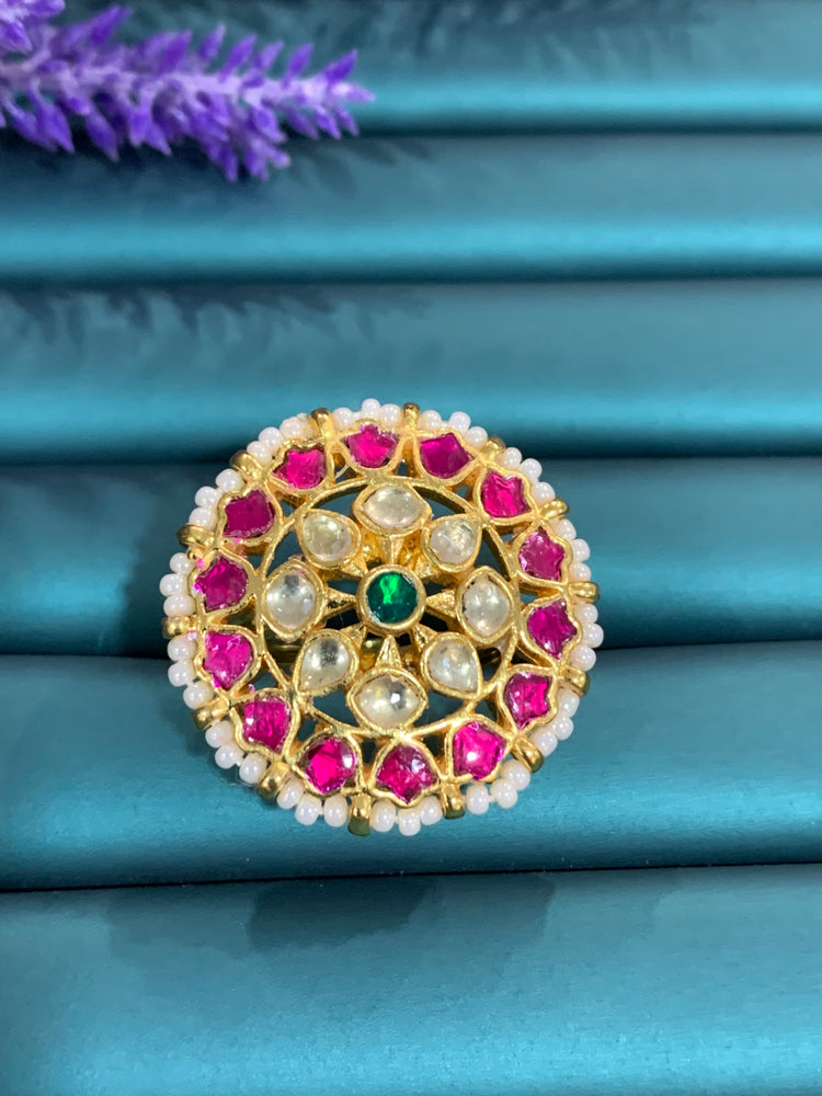 Pachi Kundan ring Madhuri