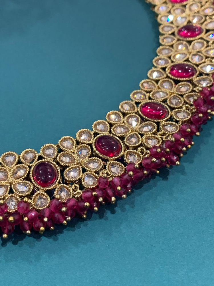 Reverse polki necklaces Tanzi in Ruby