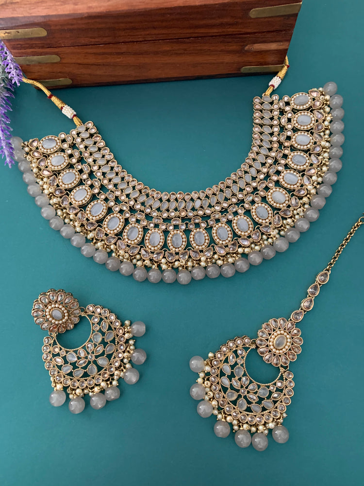 Semi bridal polki necklace joana