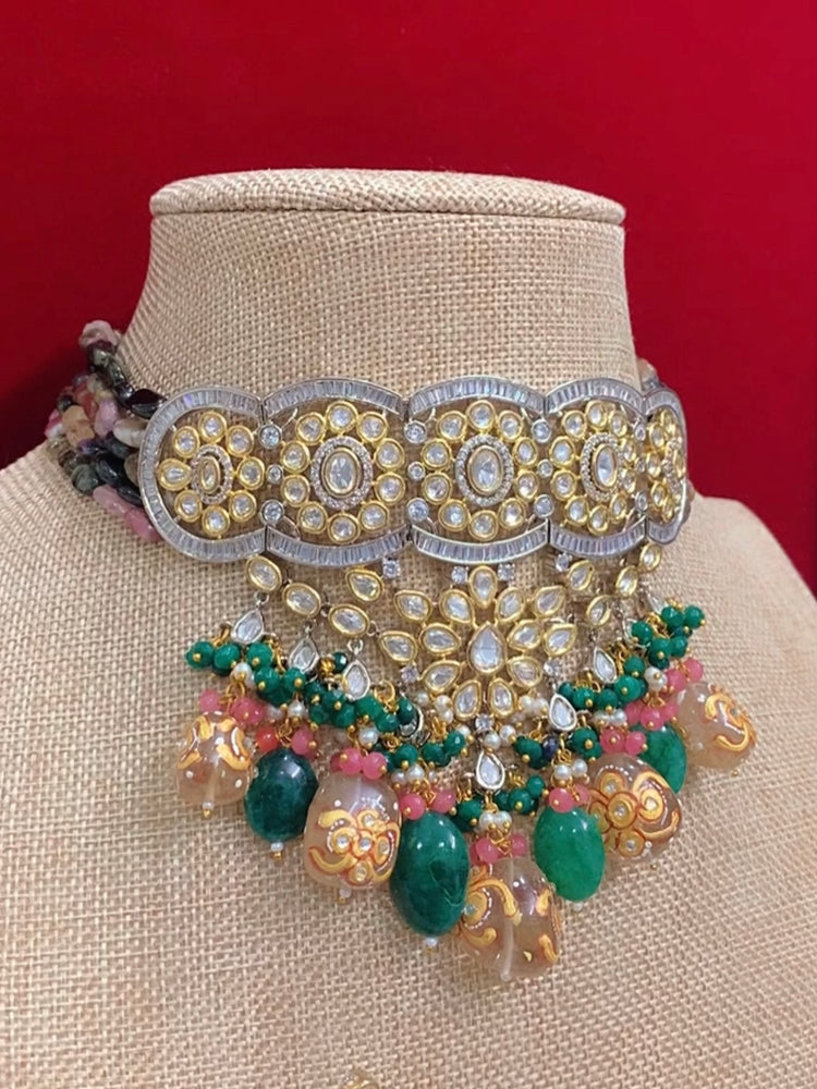 Sabyasachi inspired kundan choker necklace