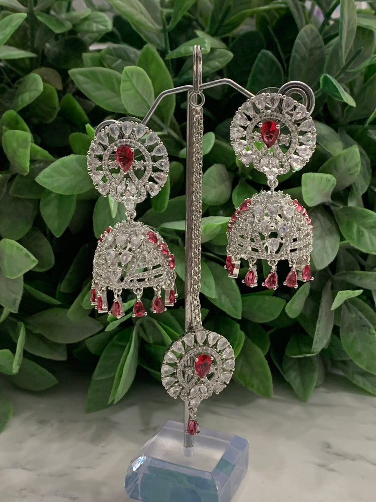 American Diamond jhumki / Cz jhumka / glass jhumki