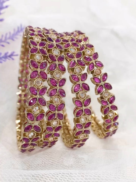 Polki bangle Jasmin in Purple