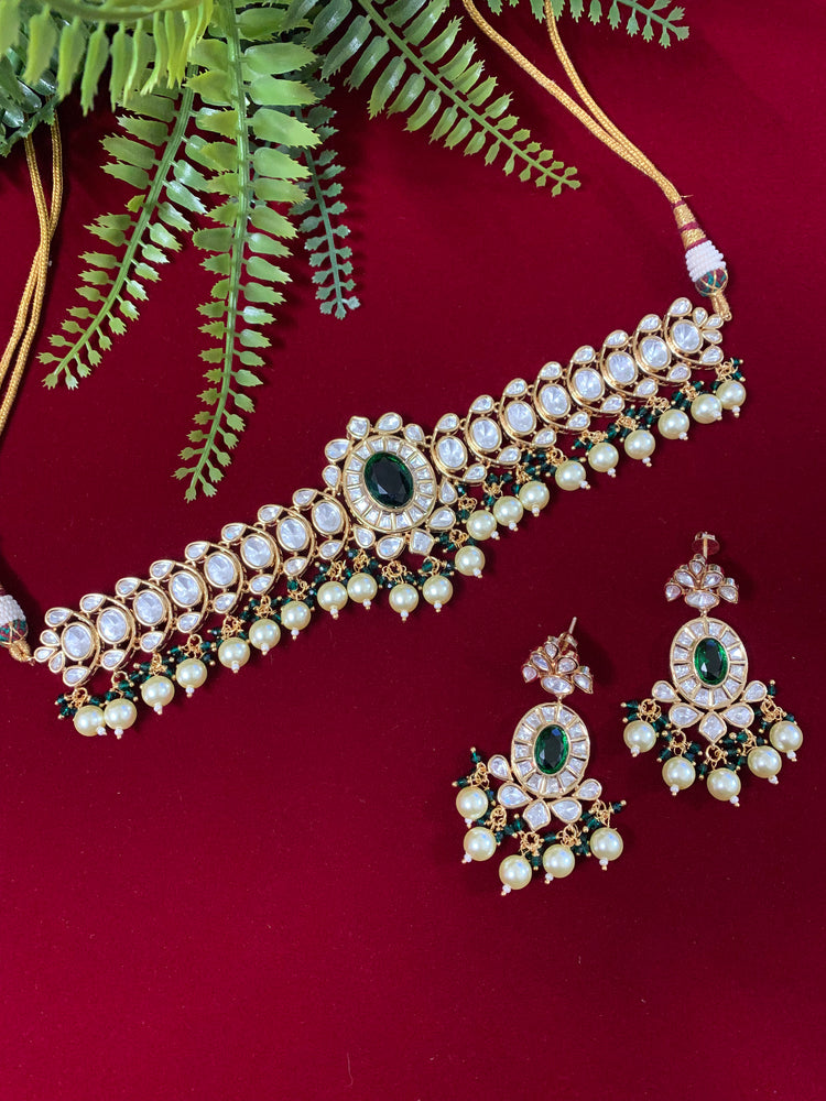 Alia bhatt inspired moissanite kundan choker necklace