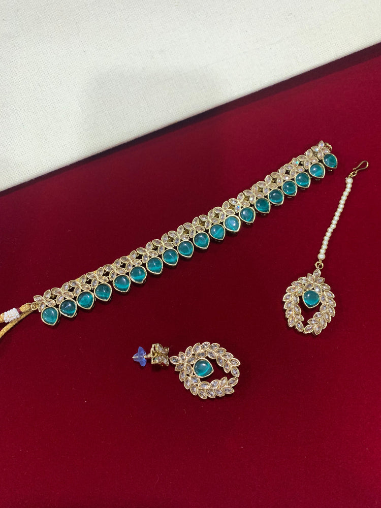 Reverse polki choker set Diana