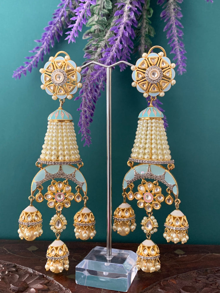 Ginny designer kundan earring .