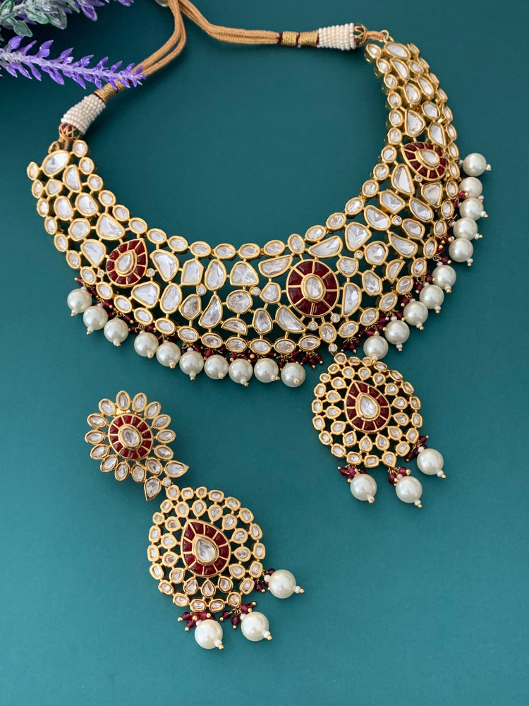 Sally uncut kundan necklace with earring