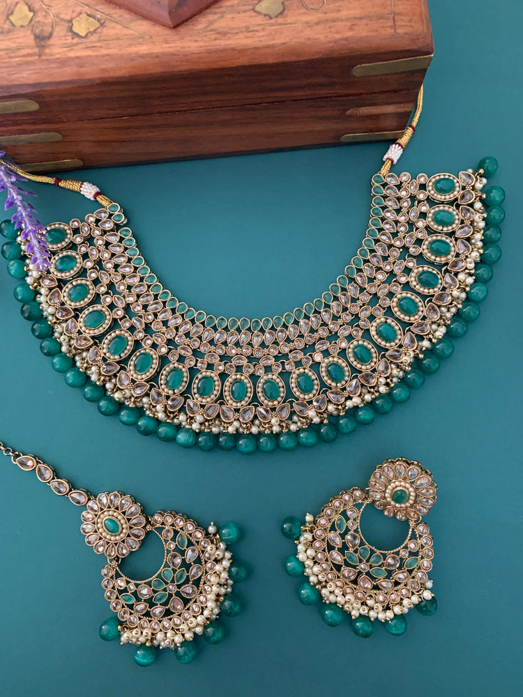 Semi bridal polki necklace joana