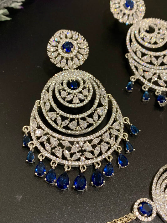 American diamond earring tikka set lovely