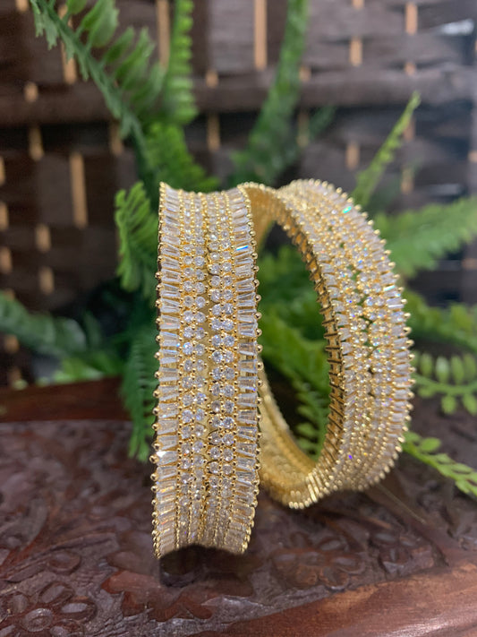 Gold AD American diamond bangle