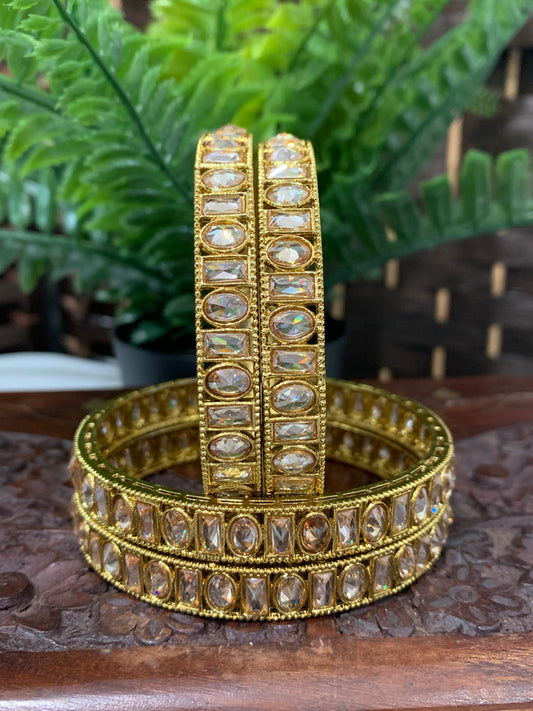 Polki bangle in antique