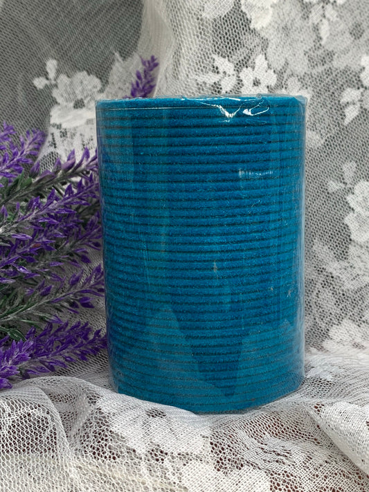 Velvet bangle in aqua blue