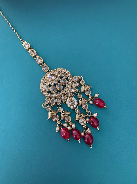 Single tikka design maroon