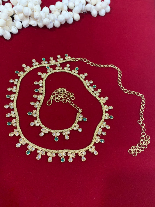Polki waist chair / waist belt / kamar bandh / body chain / one size / belly chain