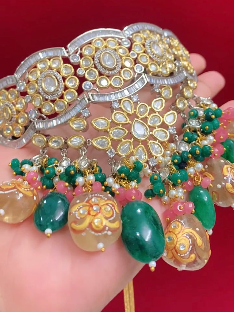 Sabyasachi inspired kundan choker necklace