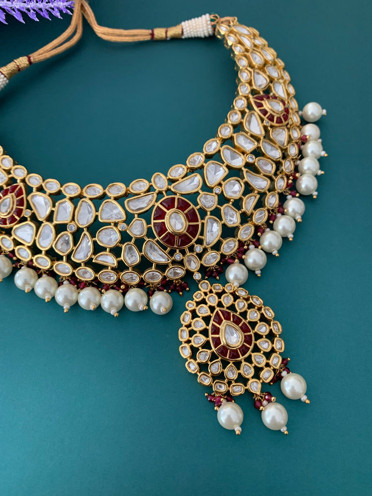 Sally uncut kundan necklace with earring