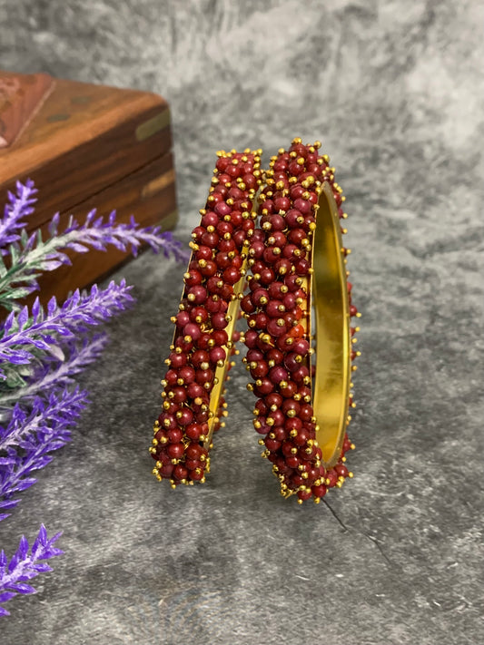 Piper bangle in Maroon