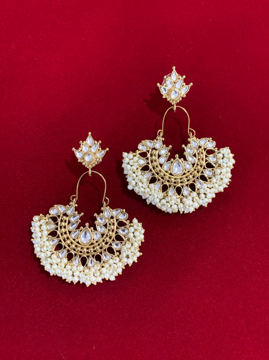 Kundan chandbali Blossom in gold antique