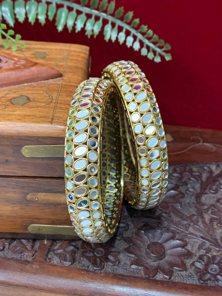 Mirror bangles pachili style