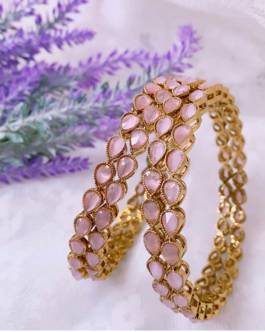 Monalisa polki bangles Zeba in pink