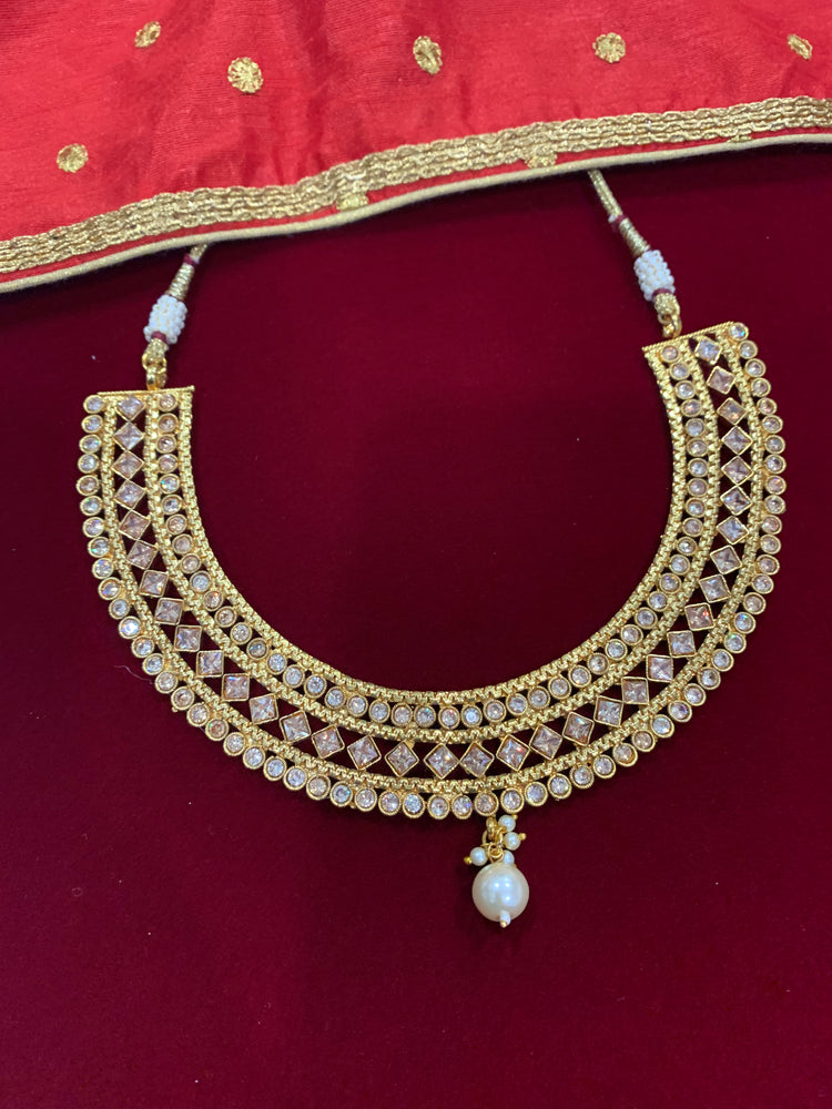 Gold polki necklace