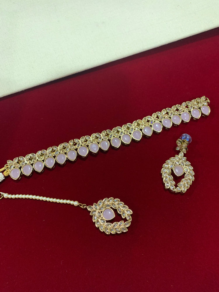 Reverse polki choker set Diana