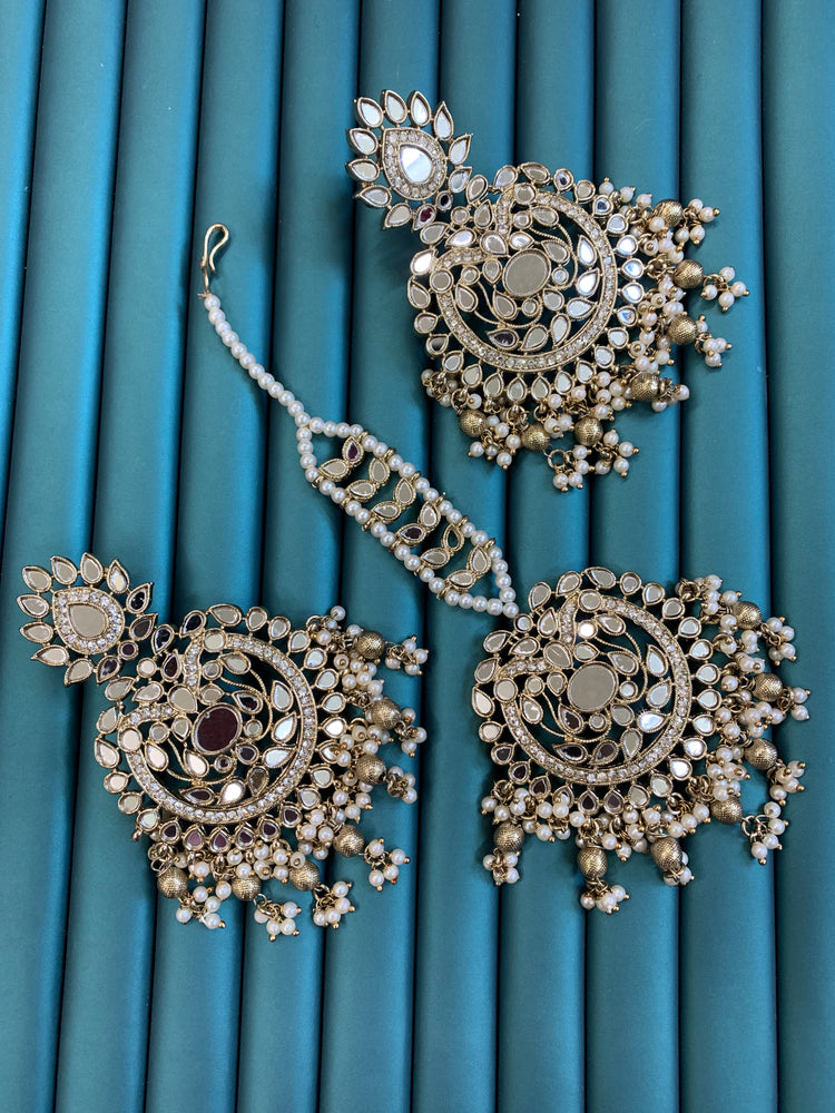 Sahidara Mirror earring tikka set
