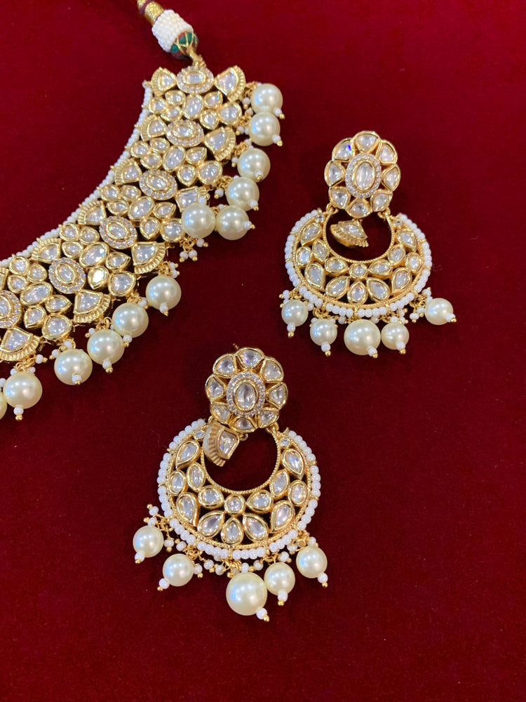 Tyaani uncut Kundan necklace choker set