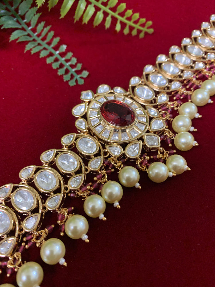 Alia bhatt inspired moissanite kundan choker necklace