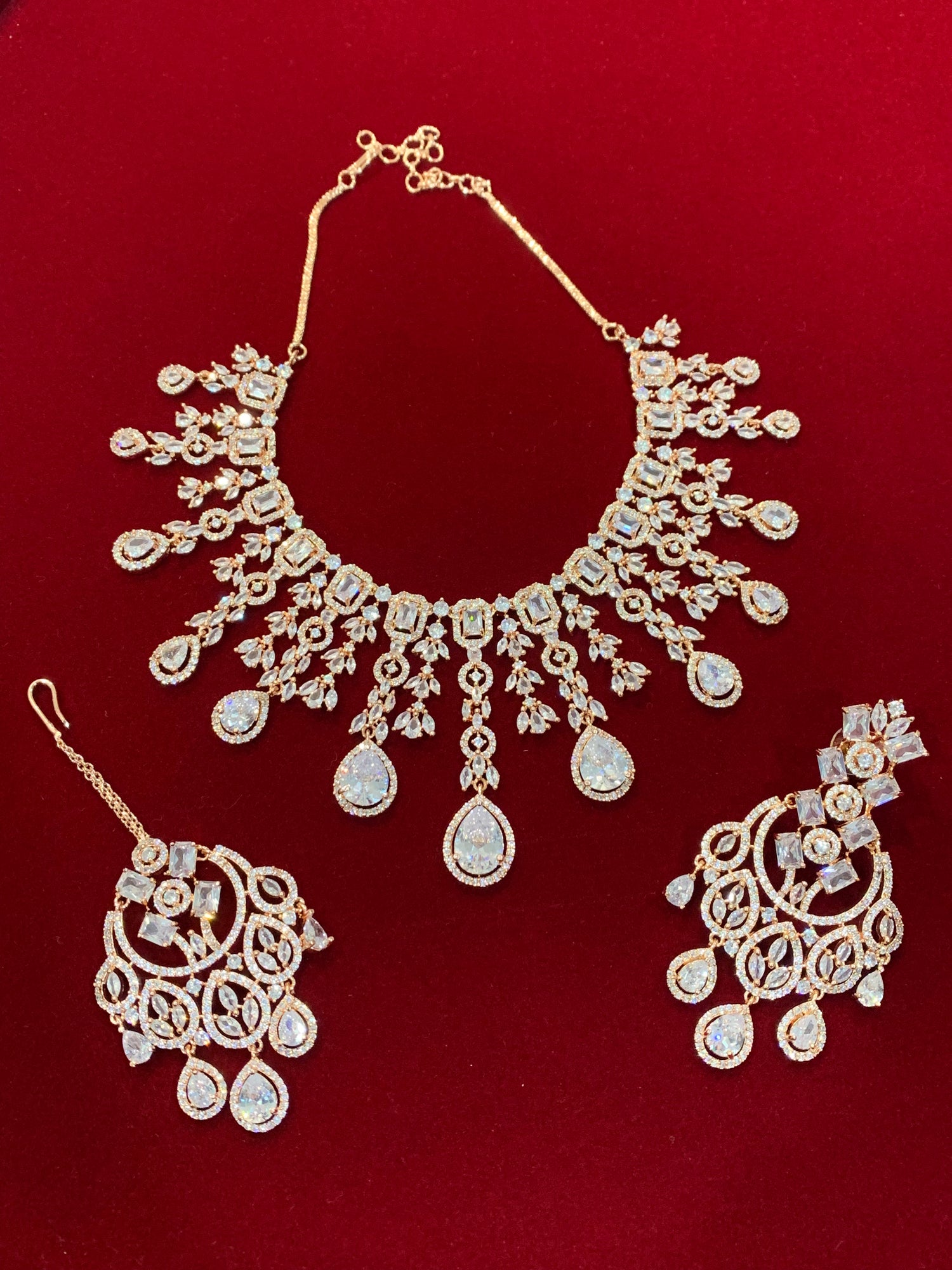 American diamond jewellery 2025 set with price