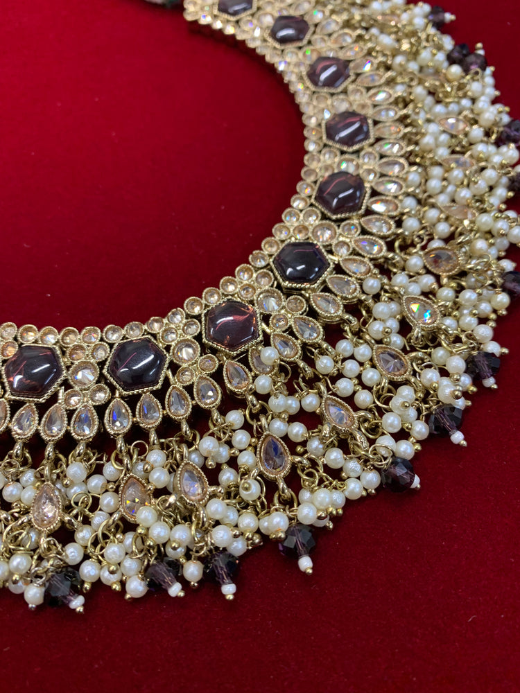 Alphi polki necklace with chandbali