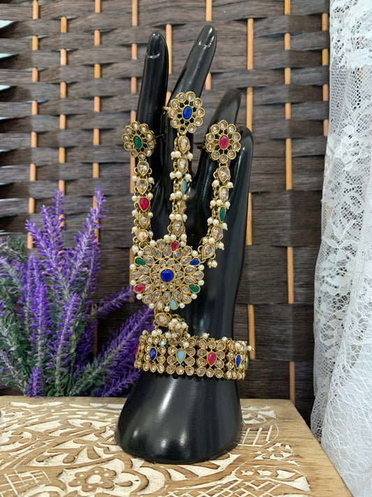 Hand piece/ hand harness/ haat paan/ ring with hand chain