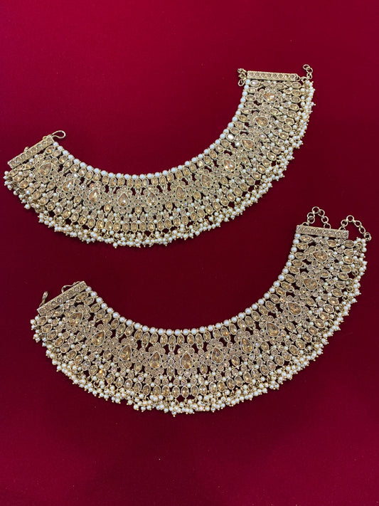 Lexi bridal anklet / payal / nupur in antique