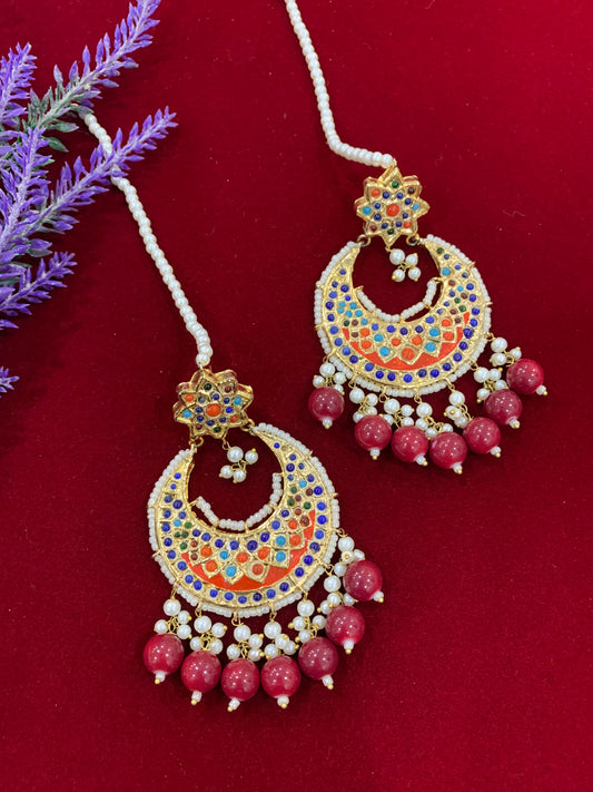 Pakistani thappa kundan / original multani earring