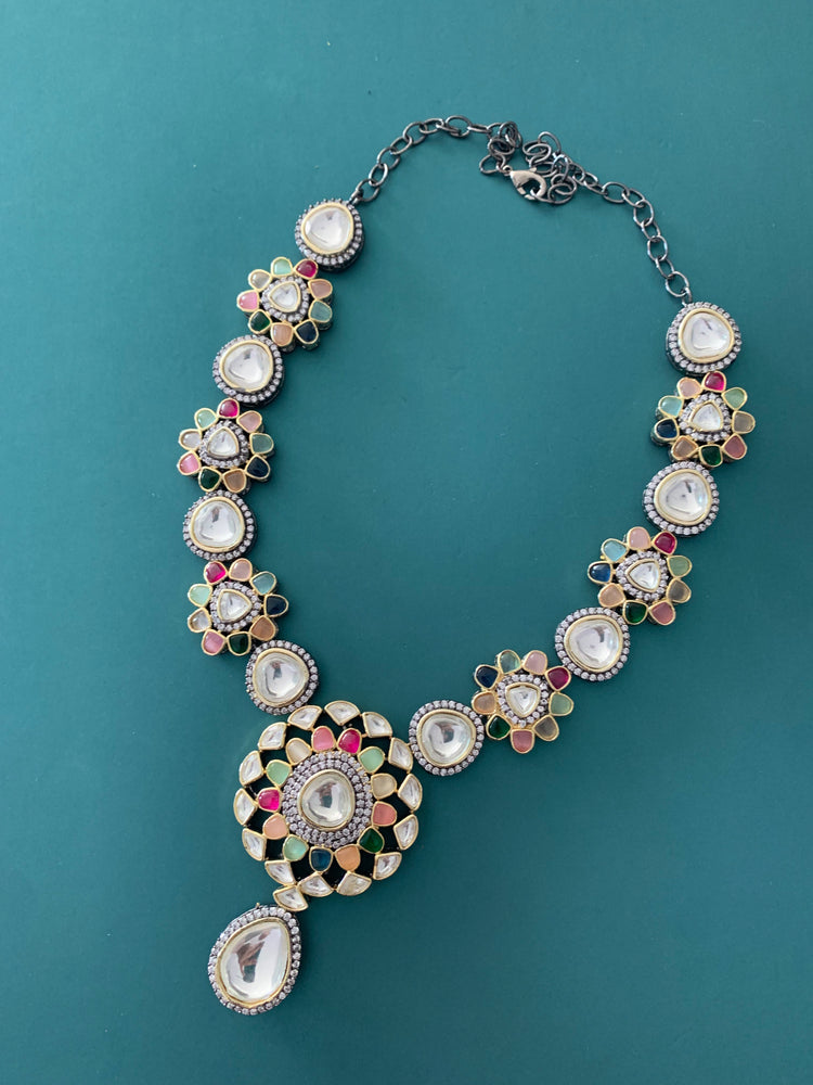 Simraan kundan necklace in multi