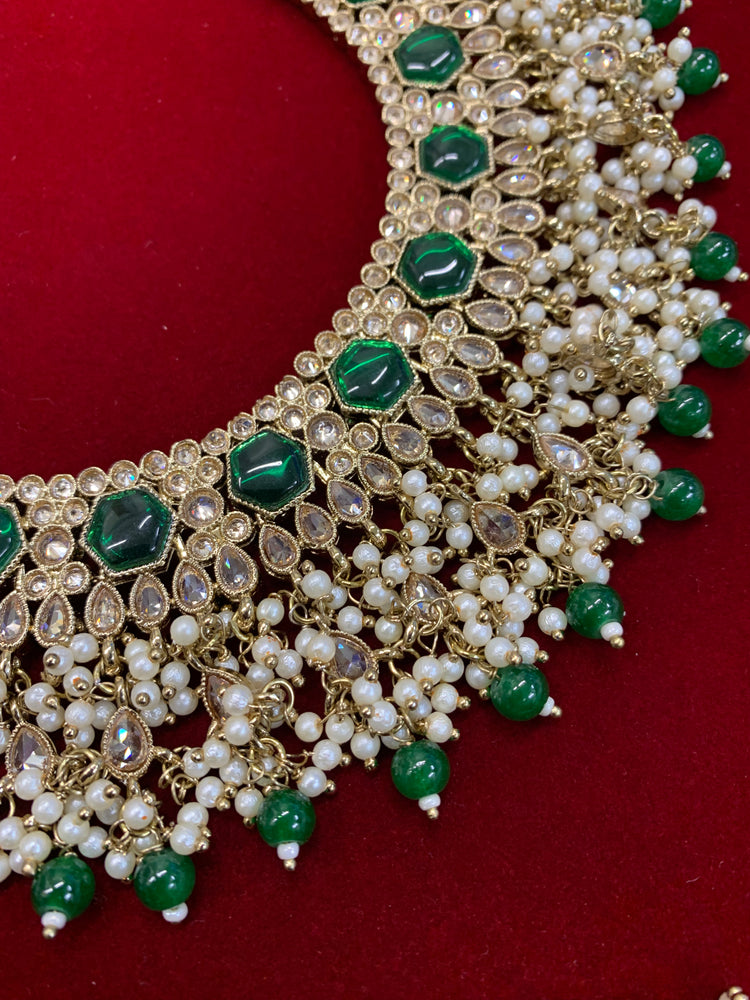 Alphi polki necklace with chandbali