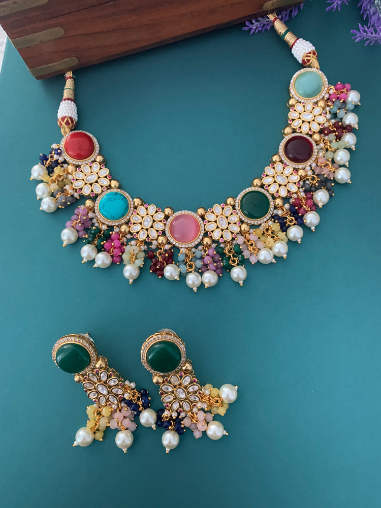 Tyanni kundan necklace prachi